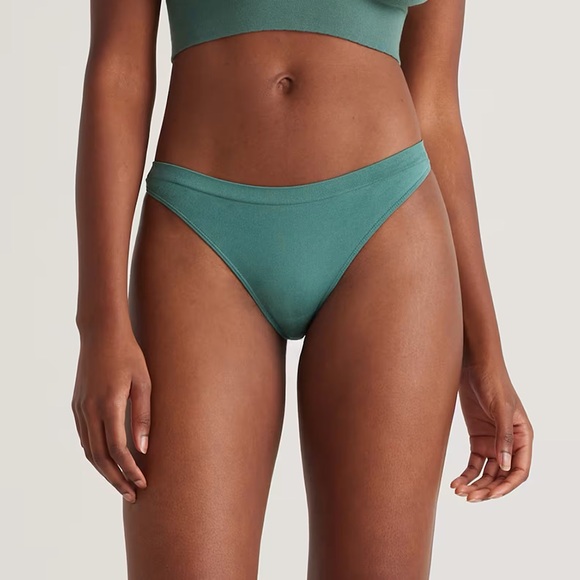 New Quince Smoothing Comfort Thong (6-Pack) Rosemary Green Sz Large